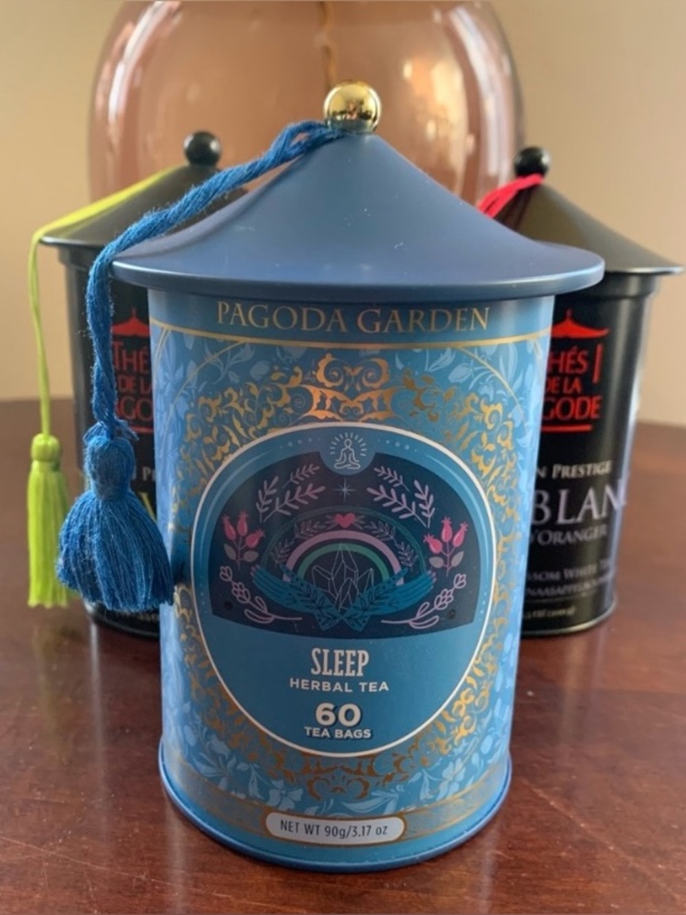 Lot of 3 Pagoda Metal Tea Tins - Picture 6 of 12